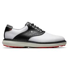 Obrázok ku produktu Pánské golfové boty Footjoy Classic Traditions bez spiků bílé/černé detaily, rozšířený střih