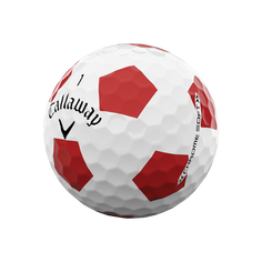 Obrázok ku produktu Golfové míčky Callaway CHROME SOFT 22, bílé TRUVIS Red, Futb