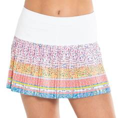 Obrázok ku produktu Dívčí sukně Lucky in Love Liberty Pleated Skirt bílá s květinovým barevným potiskem