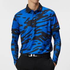 Obrázok ku produktu Men's polo shirt J.Lindeberg Golf Tour Tech Reg Fit Print blue with print