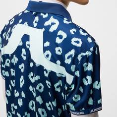 Obrázok ku produktu Men's polo shirt J.Lindeberg Golf KV Tour blue with animal print