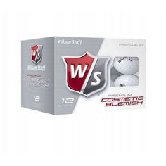 Obrázok ku produktu Golfové míčky Wilson Premium Cosmetic Blemish, white/bílé, 12-balení