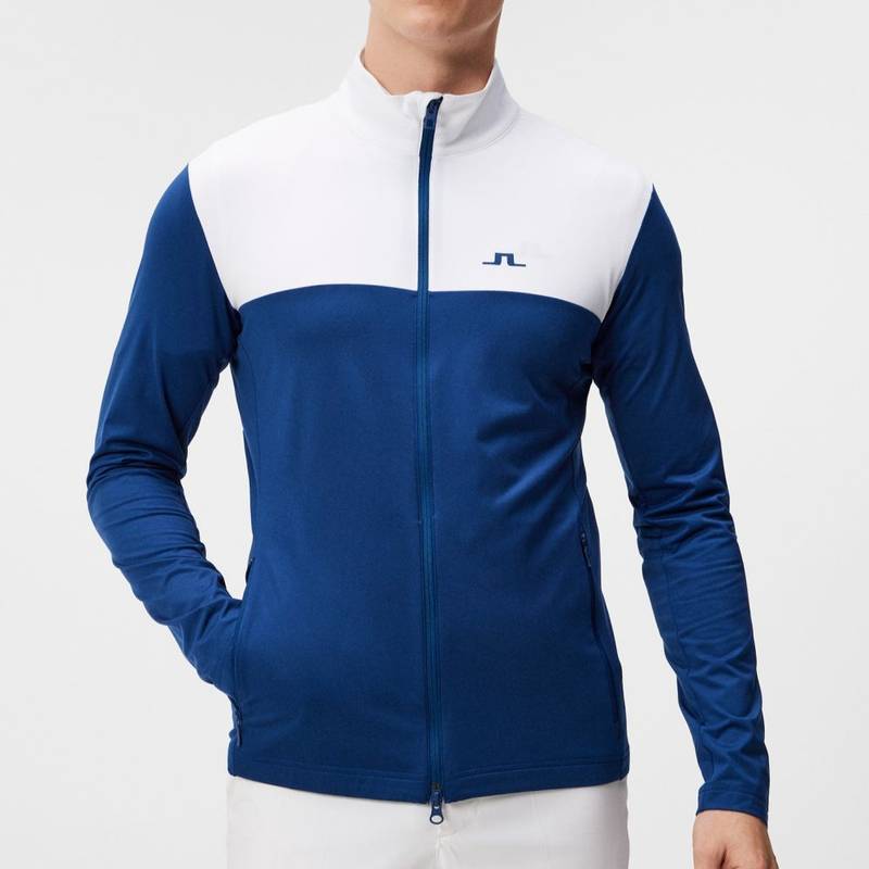 Obrázok ku produktu Men's hoodie J.Lindeberg Golf Banks white/dark blue