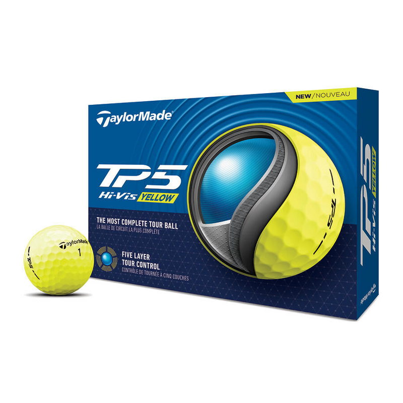 Obrázok ku produktu Golf balls Taylor Made TP5, Yellow - yellow 24, 3-pack