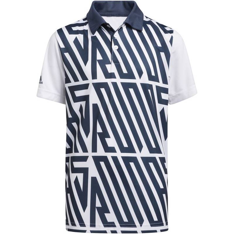 Obrázok ku produktu Junior Polo-Shirt adidas golf Printed Boys white with darkblue print