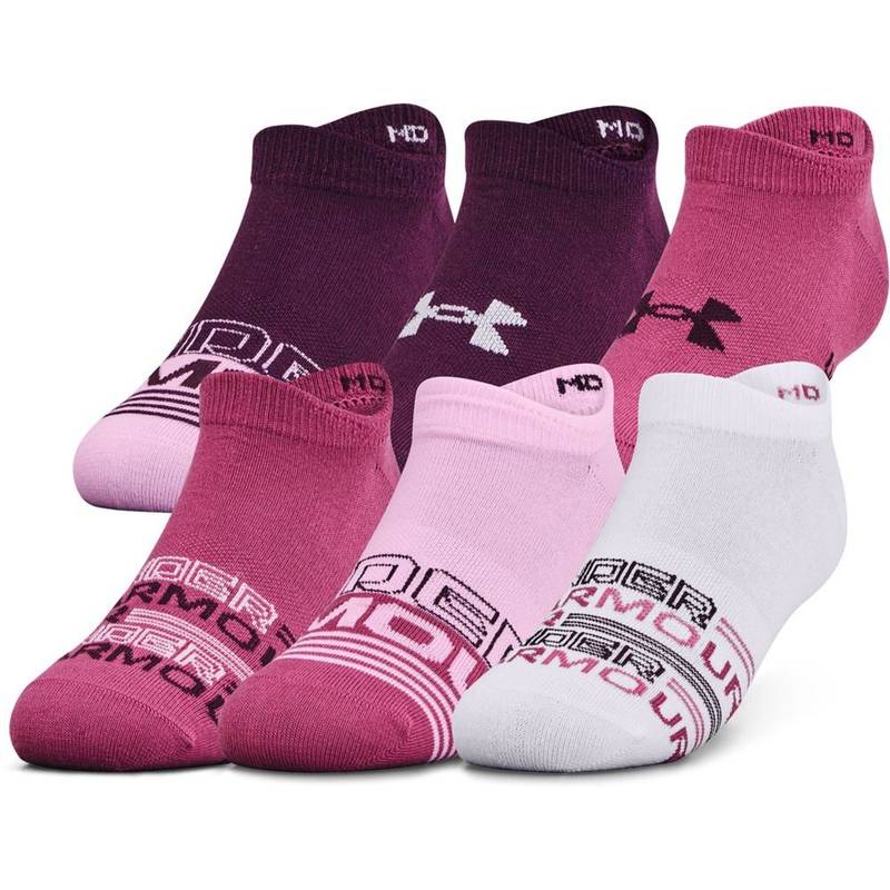 Obrázok ku produktu Dámske ponožky Under Armour golf Essential NS 6pack ružovo-fialové