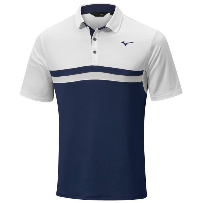 Obrázok ku produktu Pánská polokošile Mizuno golf Quick Dry Horizon Polo modro-bílá
