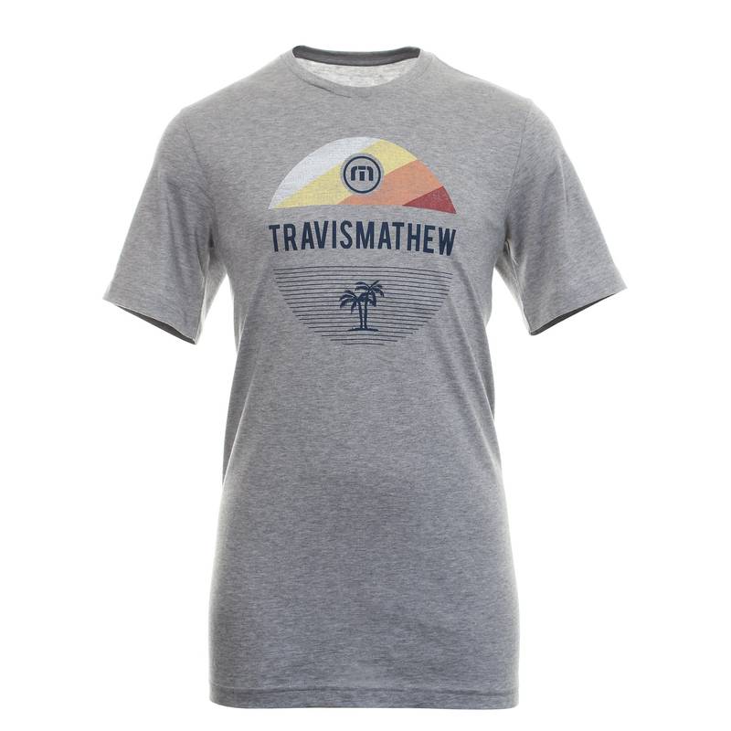 Obrázok ku produktu Pánske golfové tričko TravisMathew PURSUIT OF HOPPINESS šedé melírované
