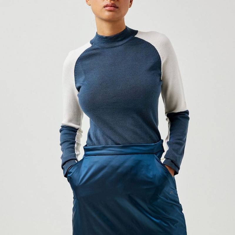 Obrázok ku produktu Dámský svetr J.Lindeberg Leila Knitted Golf modrý