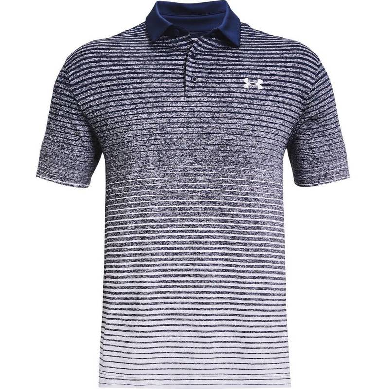 Obrázok ku produktu Men's polo shirt Under Armor golf Playoff Polo 2.0 blue with stripes and ombré