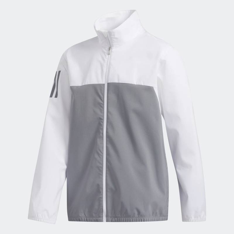 Obrázok ku produktu Juniorská bunda adidas golf Provisional Rain bílá/šedá