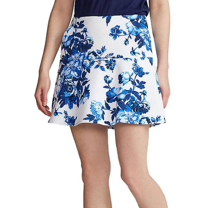 Obrázok ku produktu Dámská sukně Ralph Lauren Polo Flounce Floral Print bílá s modrým potiskem