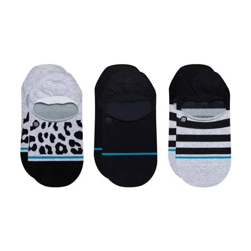 Obrázok ku produktu Unisex nízké ponožky STANCE LEOPARD 3-bal. šedo-černé