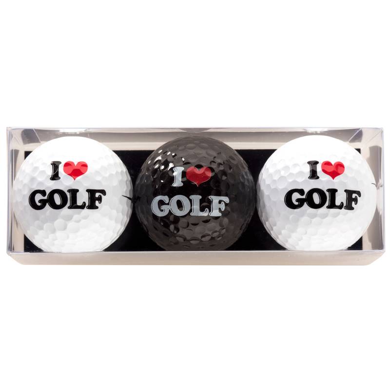 Obrázok ku produktu Unisex dárkové bal. míčků "I love Golf" 3-balení