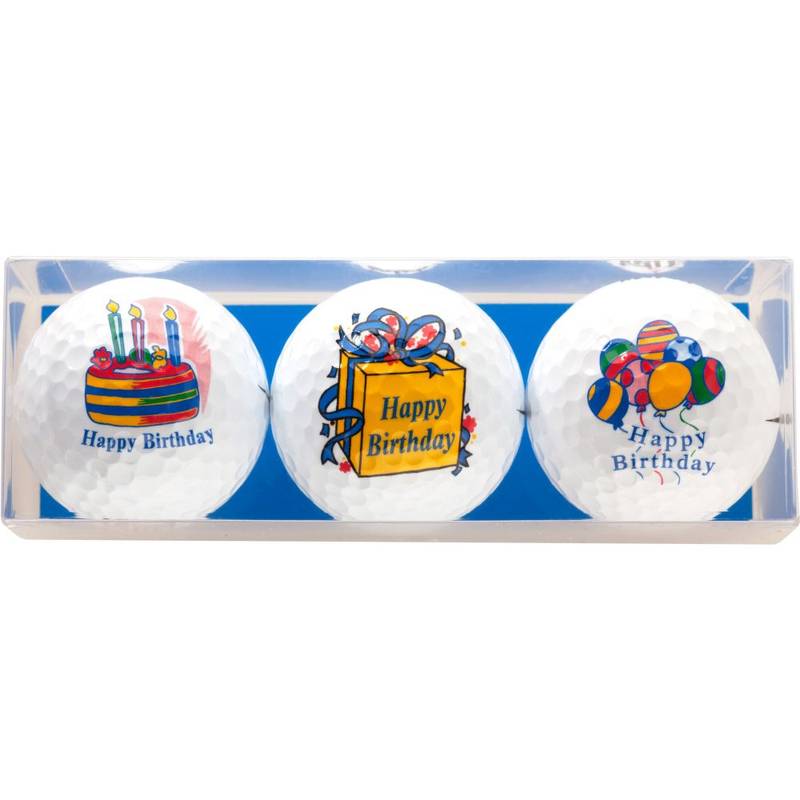Obrázok ku produktu Gift pack of golf balls "HappyBirthday" 3-pack