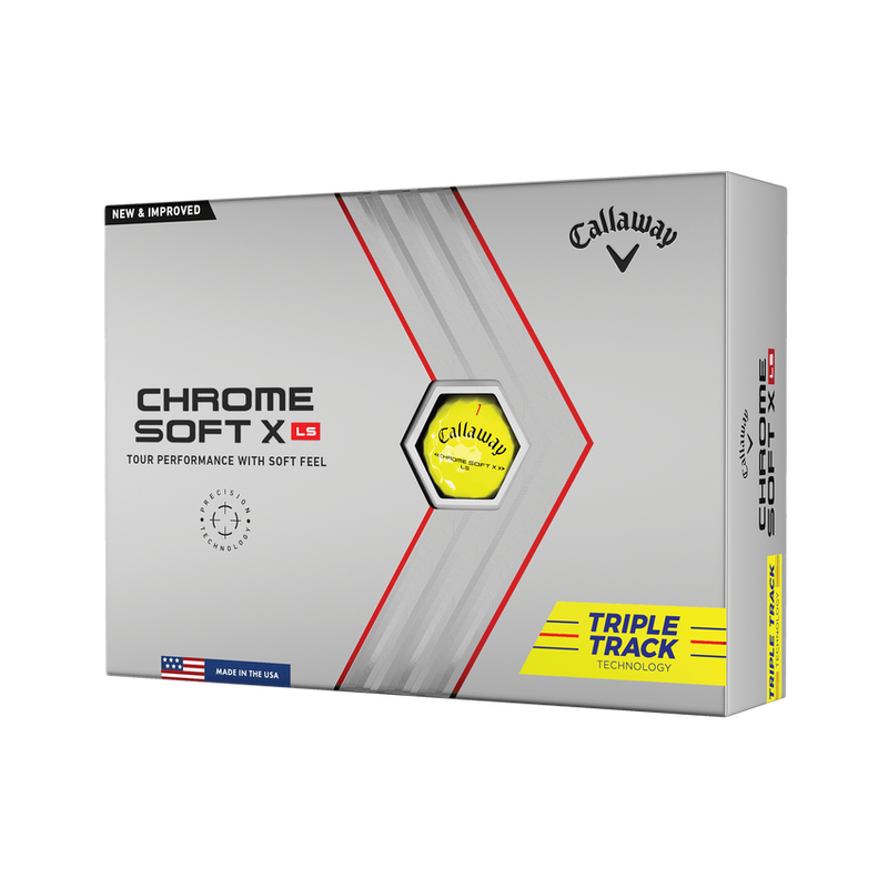Obrázok ku produktu Golfové loptičky Callaway CHROME SOFT X LS Yellow 22 Triple Track 3-balenie
