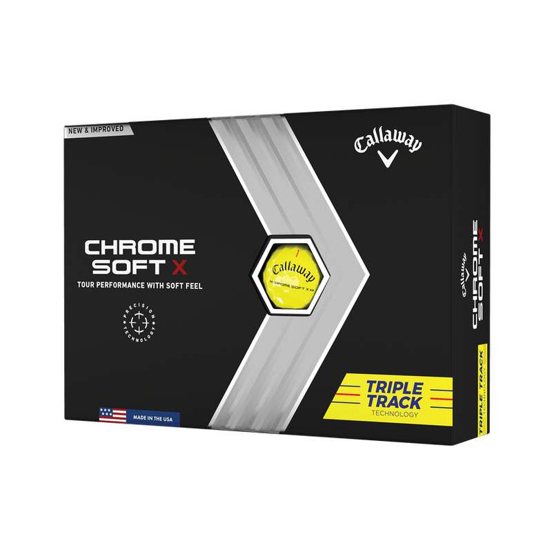 Obrázok ku produktu Golf balls Callaway CHROME SOFT X Yellow 22 Triple Track 3-pack