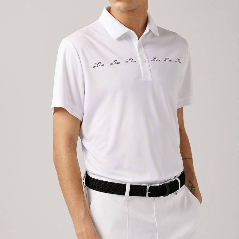 Obrázok ku produktu Pánska polokošeľa J.Lindeberg Zip Slim Fit Golf biela