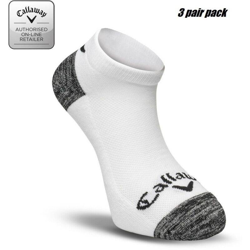Obrázok ku produktu Pánske ponožky Callaway Golf Tour Opti-Dri Low 3-pack biele