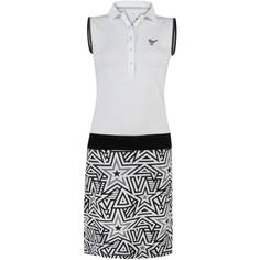 Obrázok ku produktu Dámske šaty Girls Golf GALAXY BW sleeveless bielo-čierne