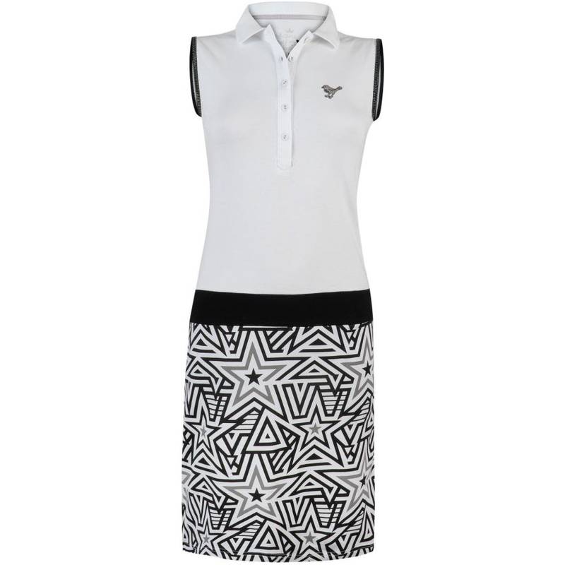 Obrázok ku produktu Dámske šaty Girls Golf GALAXY BW SL bielo-čierne