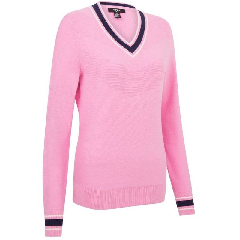 Obrázok ku produktu Dámský svetr Callaway Golf V-NECK CHEVRON růžový