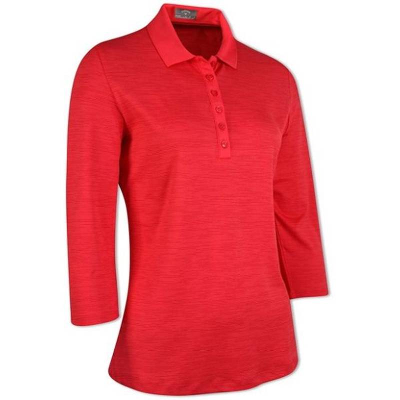 Obrázok ku produktu Ladies Polo-Shirt Callaway Golf 3/4 SLEEVE SWING TEC SPACE DYE JERSEY red