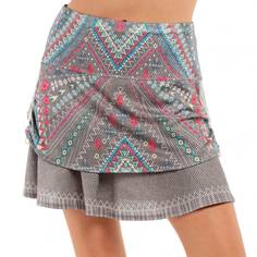 Obrázok ku produktu Dámska sukňa Lucky In Love Desert Vibes Ruched Skort-Short šedá so vzorom