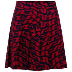 Obrázok ku produktu Dámska sukňa J.Lindeberg Adina Print Golf červená potlač JL na modrom podklade