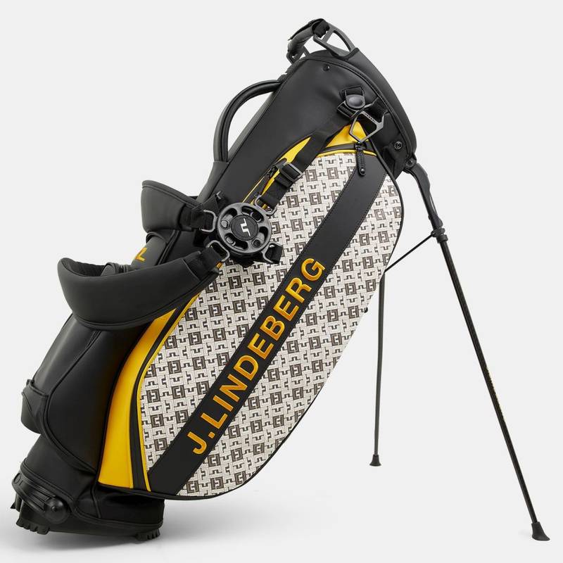 Obrázok ku produktu Unisex golfový bag J. Lindeberg Play Golf Stand bag Print čierny/bielo-žltá grafika JL