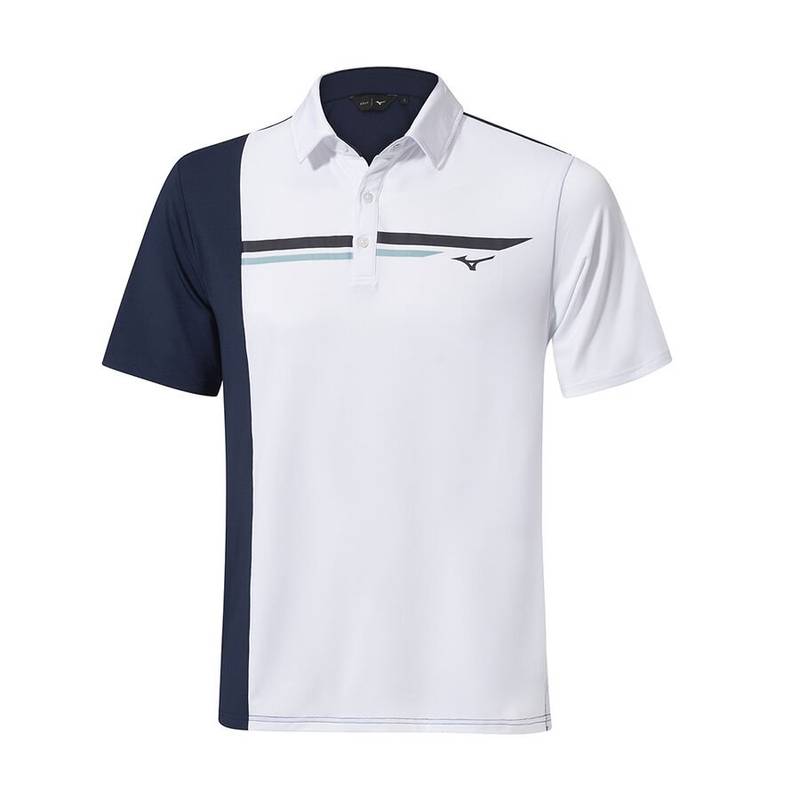 Obrázok ku produktu Men's polo shirt Mizuno golf Quick Dry Elite Panel white