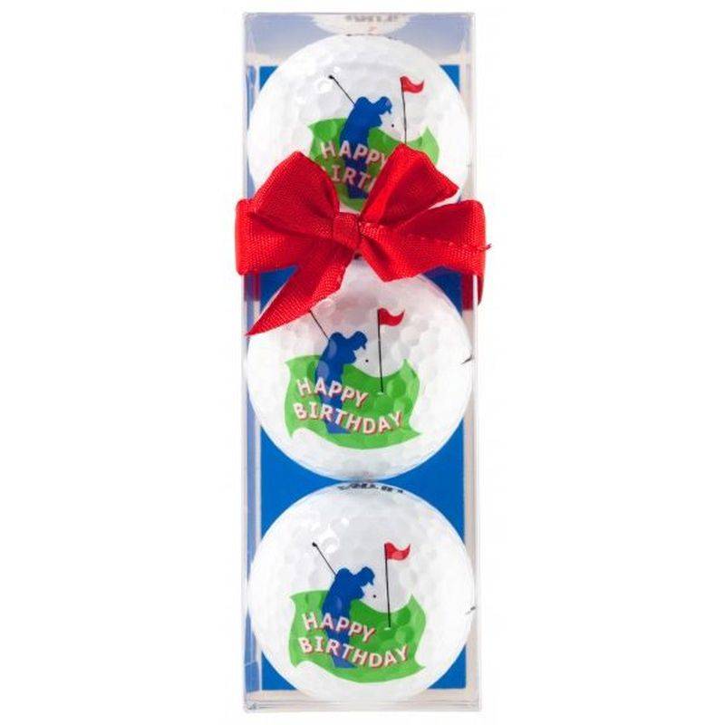 Obrázok ku produktu Gift pack of golf balls "Happy Birthday" 3-pack