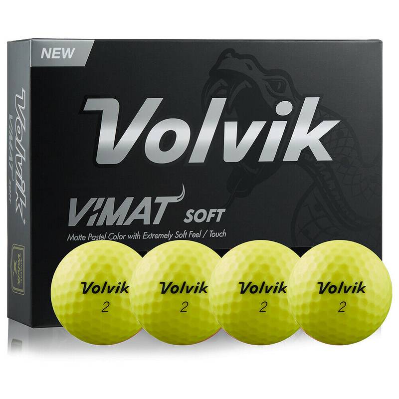 Obrázok ku produktu Golfové míčky Volvik Vimat Soft 22 Yellow, 3-bal.