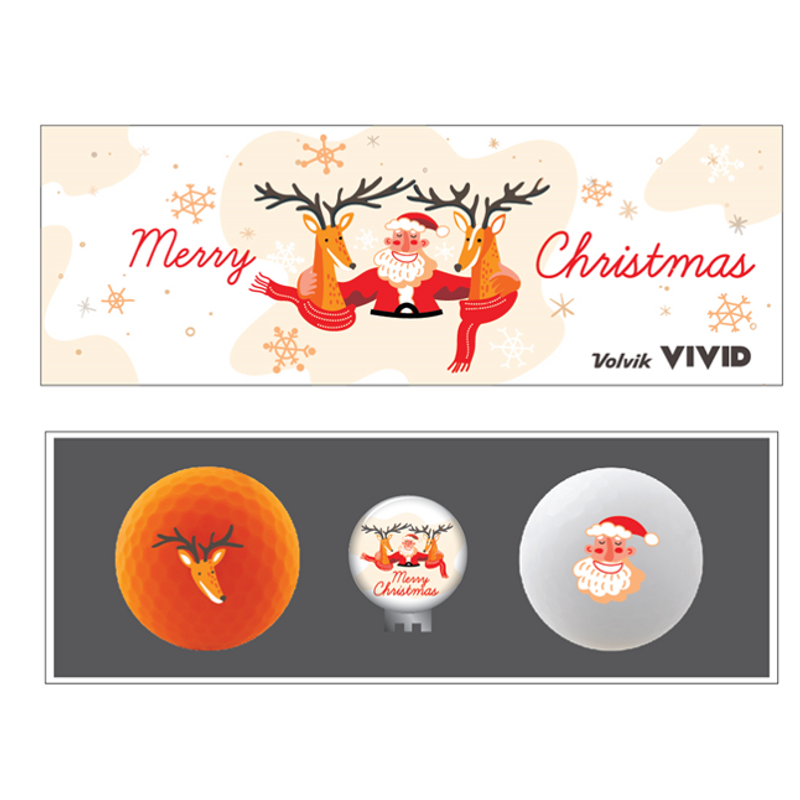 Obrázok ku produktu darčekové balenie - golfové loptičky Volvik Merry Christmas 2-balenie
