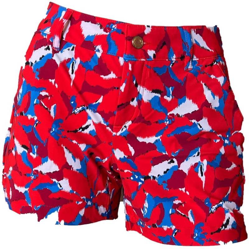 Obrázok ku produktu Women's Shorts Alberto ARYA-K SuperJersey red with pattern