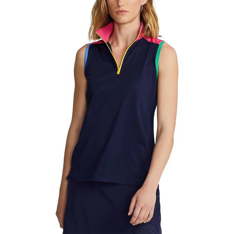Obrázok ku produktu Women's t-shirt RLX GOLF TRI 1/4ZP S/L blue