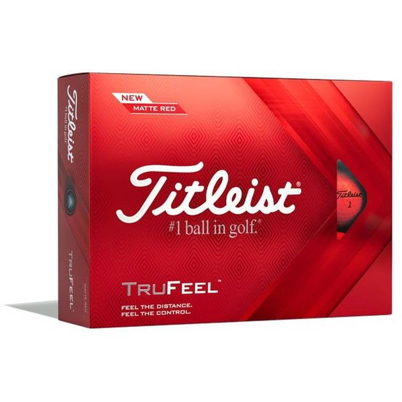 Obrázok ku produktu Golfové loptičky Titleist TruFeel Matt 2022, 3-balenie červené