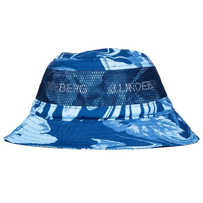 Obrázok ku produktu Unisex klobúk J.Liindeberg Denver Print Golf modrý s potlačou Hibiscus