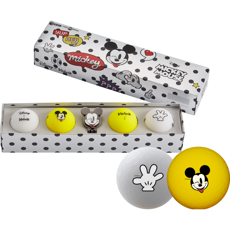 Obrázok ku produktu Darčekové balenie - golfové loptičky Volvik VIVID Disney Mickey Mouse, 4-balenie