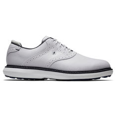 Obrázok ku produktu Pánske golfové topánky Footjoy Classic Traditions bez spikov biele, rozšírený strih