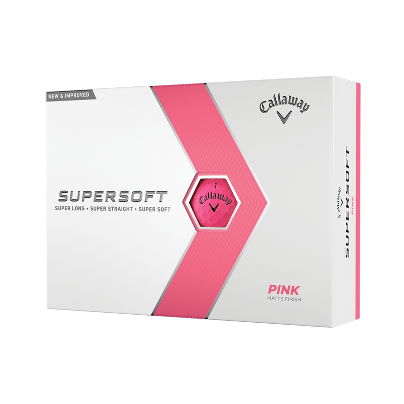Obrázok ku produktu Golfové loptičky Callaway Supersoft Matte Pink 23, matné ružové, 3-balenie
