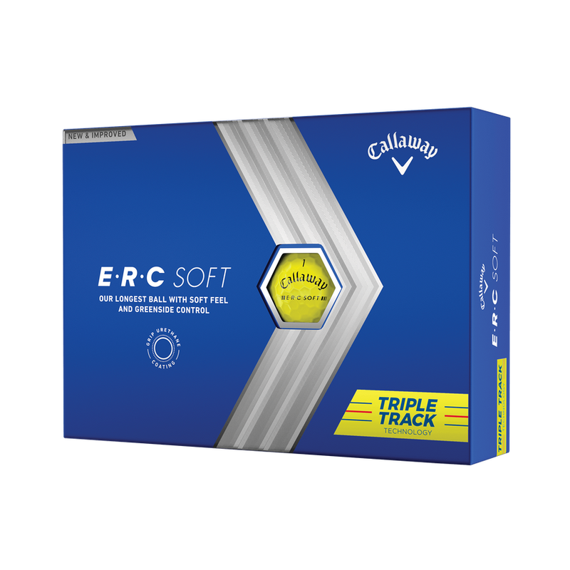 Obrázok ku produktu Golfové míčky Callaway  ERC Soft Triple Track 23 Yellow, žluté, 3-balení