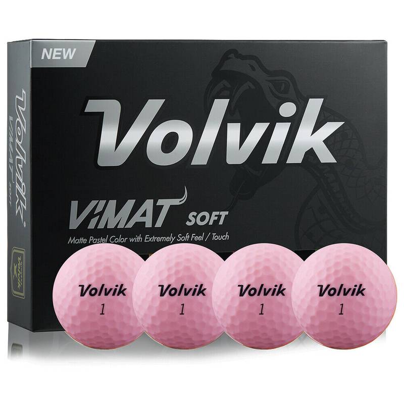 Obrázok ku produktu Golfové loptičky Volvik Vimat Soft ružové, 3 -balenie