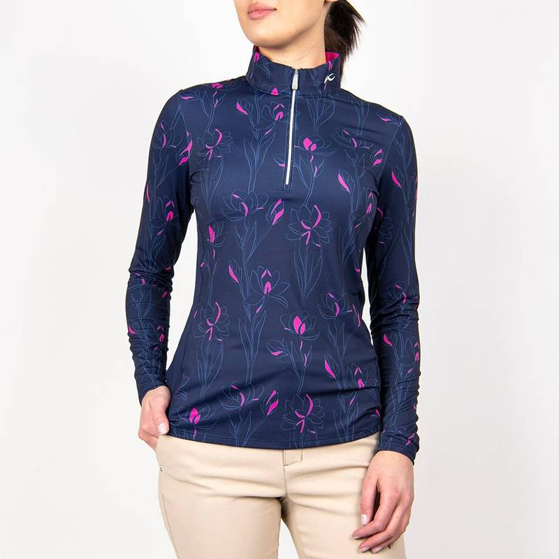 Obrázok ku produktu Dámske tričko Kjus Sunshine Printed HZ modré/ružové