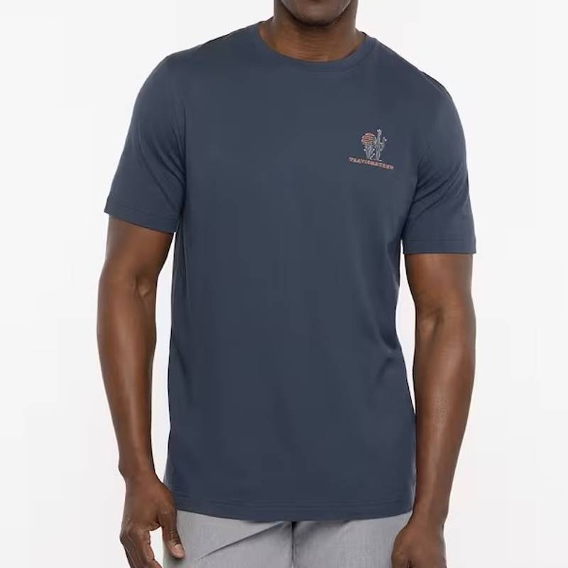 Obrázok ku produktu Pánske golfové tričko TravisMathew TRAVEL BLOG modré