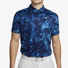 Obrázok ku produktu Pánska polokošeľa Nike Golf DriFit TOUR SOLAR FLORAL modrá