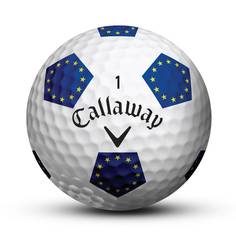 Obrázok ku produktu Golfové loptičky Callaway CHROME SOFT TRUVIS, limitovaná edícia víťazov Ryder Cup 2023, Team Europe!!!, 3-bal.