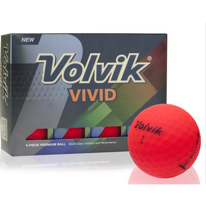 Obrázok ku produktu Golfové míčky Volvik Vivid - červená, 3 - bal.