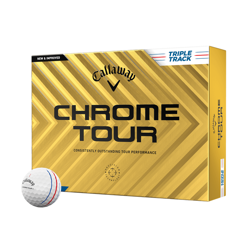 Obrázok ku produktu Golfové loptičky Callaway Chrome Tour  24, Triple Track (pre presnejšie zamierenie, výhodné 48-kusové balenie