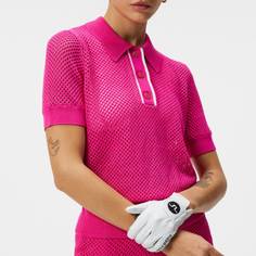 Obrázok ku produktu Dámske sieťované tričko J.Lindeberg Golf Sindra ružové
